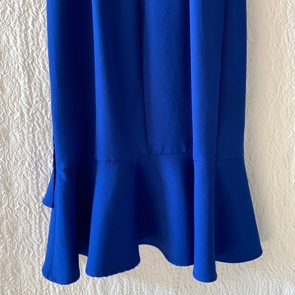 Lulu's Irresistible Ways Cobalt Blue Ruffled Midi Dress - Picture 7 of 11